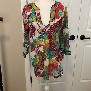 Trina Turk colorful blouse.